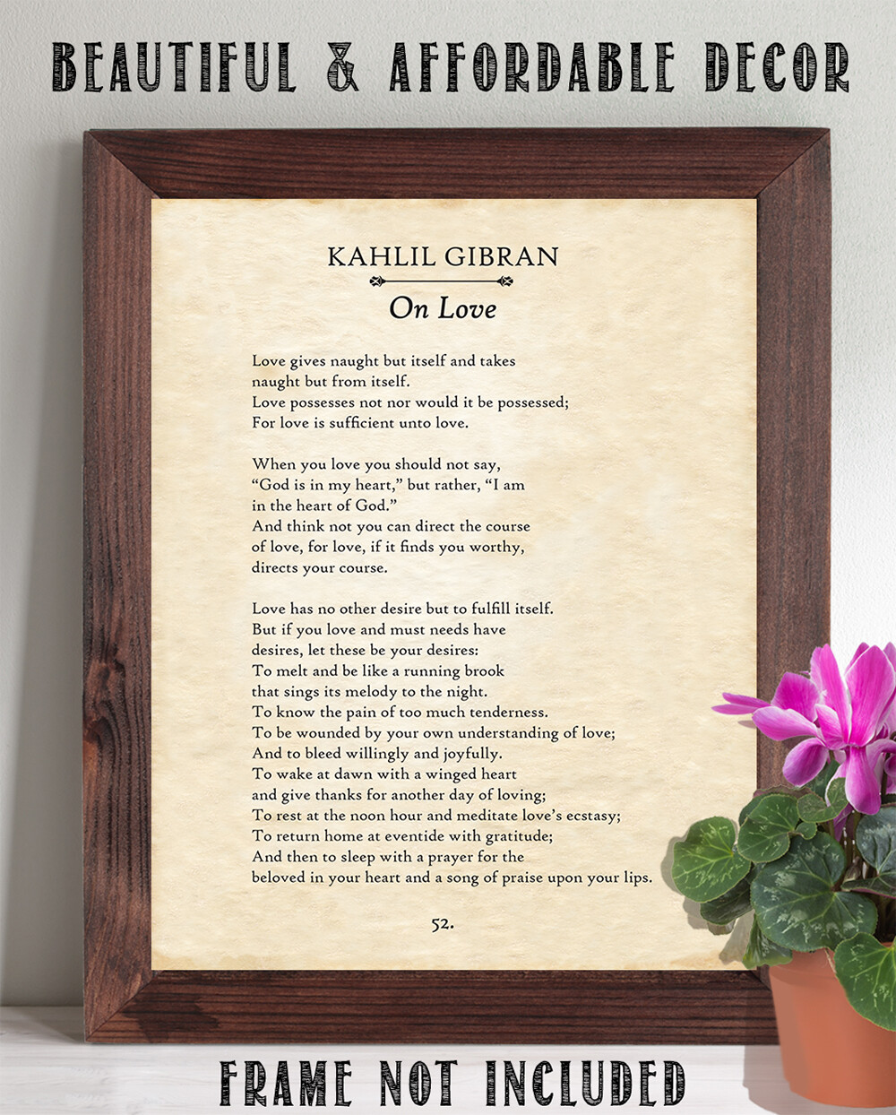 Kahlil Gibran – On Love – 11×14 Unframed Typography Book Page Print – Art Decor