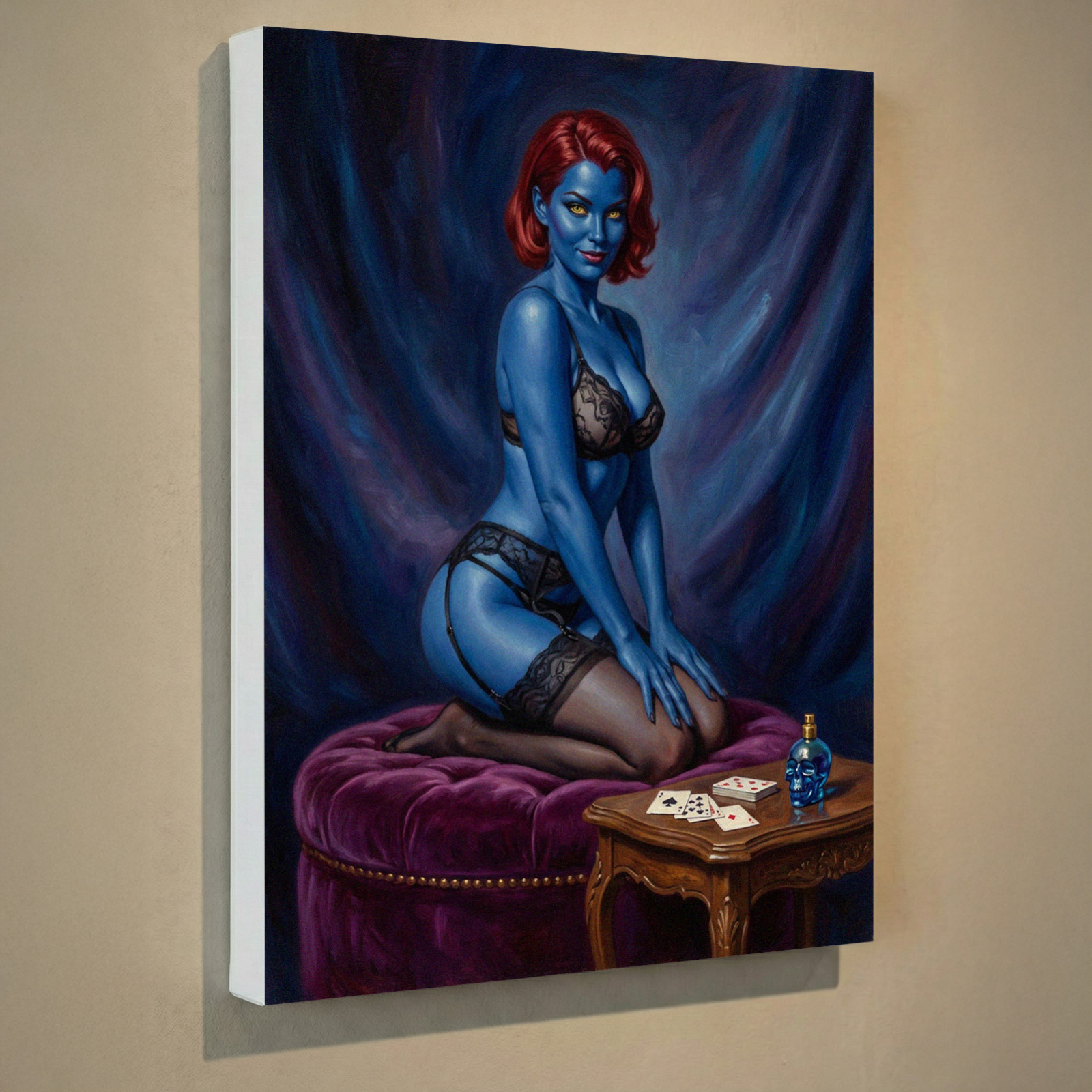 Mystique X-Men Canvas Print 12×16 – Vintage Retro Pin-Up Wall Art Decor