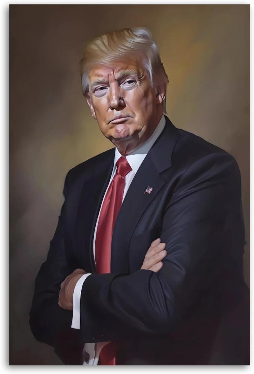 Poster Bust of President Donald J Trump Canvas Art Poster And Wall Art Picture P
