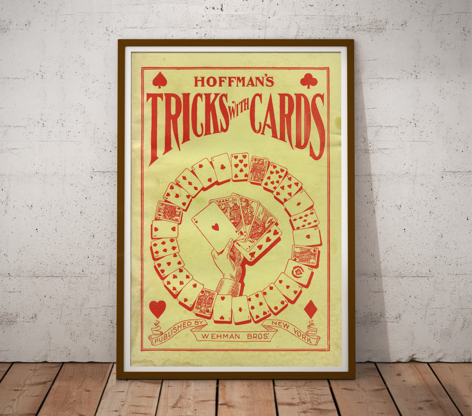 1930 Hoffman&rsquo;s Tricks with Cards Print – Magic – Magician – Vintage Style