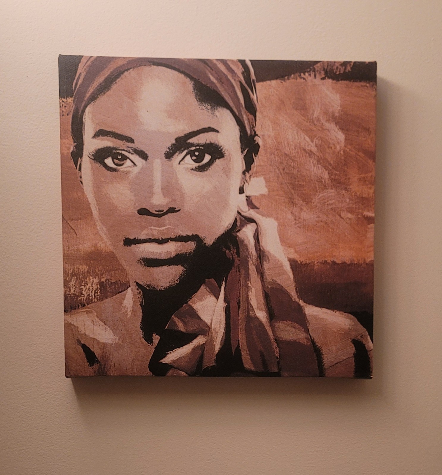 Stretched Canvas Ebony Eyes Wall Art 12&Prime; X 12&Prime; Suitable For Any Room Decor