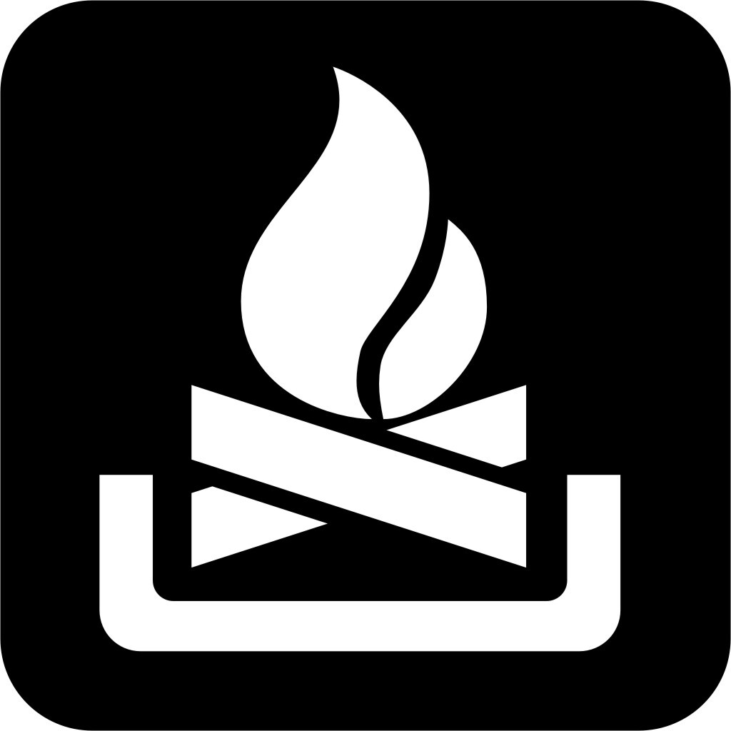 Open Fire Allowed International Symbol Window Wall Vinyl Decal Sticker