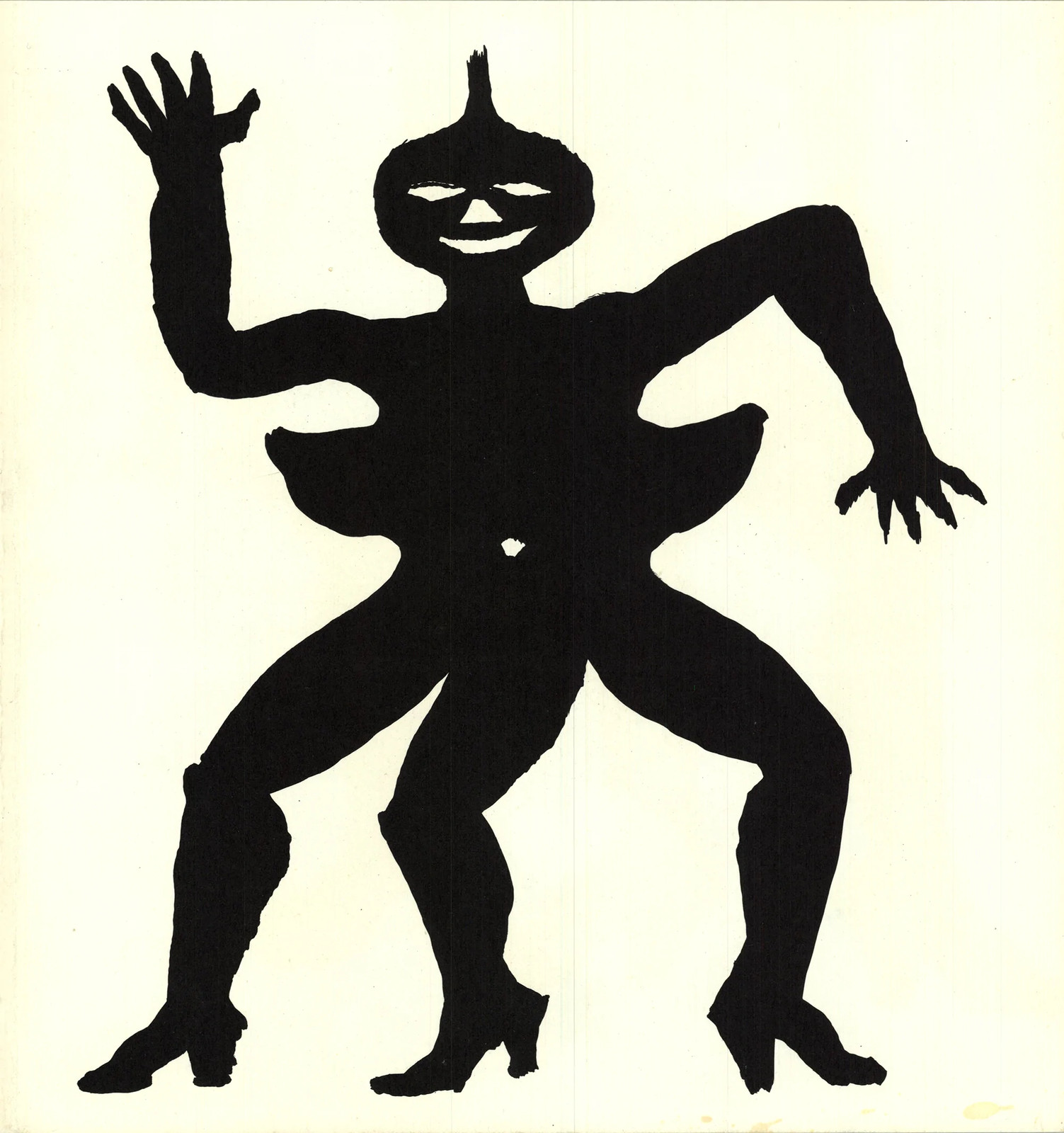 ALEXANDER CALDER Three Legged Figure 11.75&Prime; x 11&Prime; Lithograph 1975 Surrealism