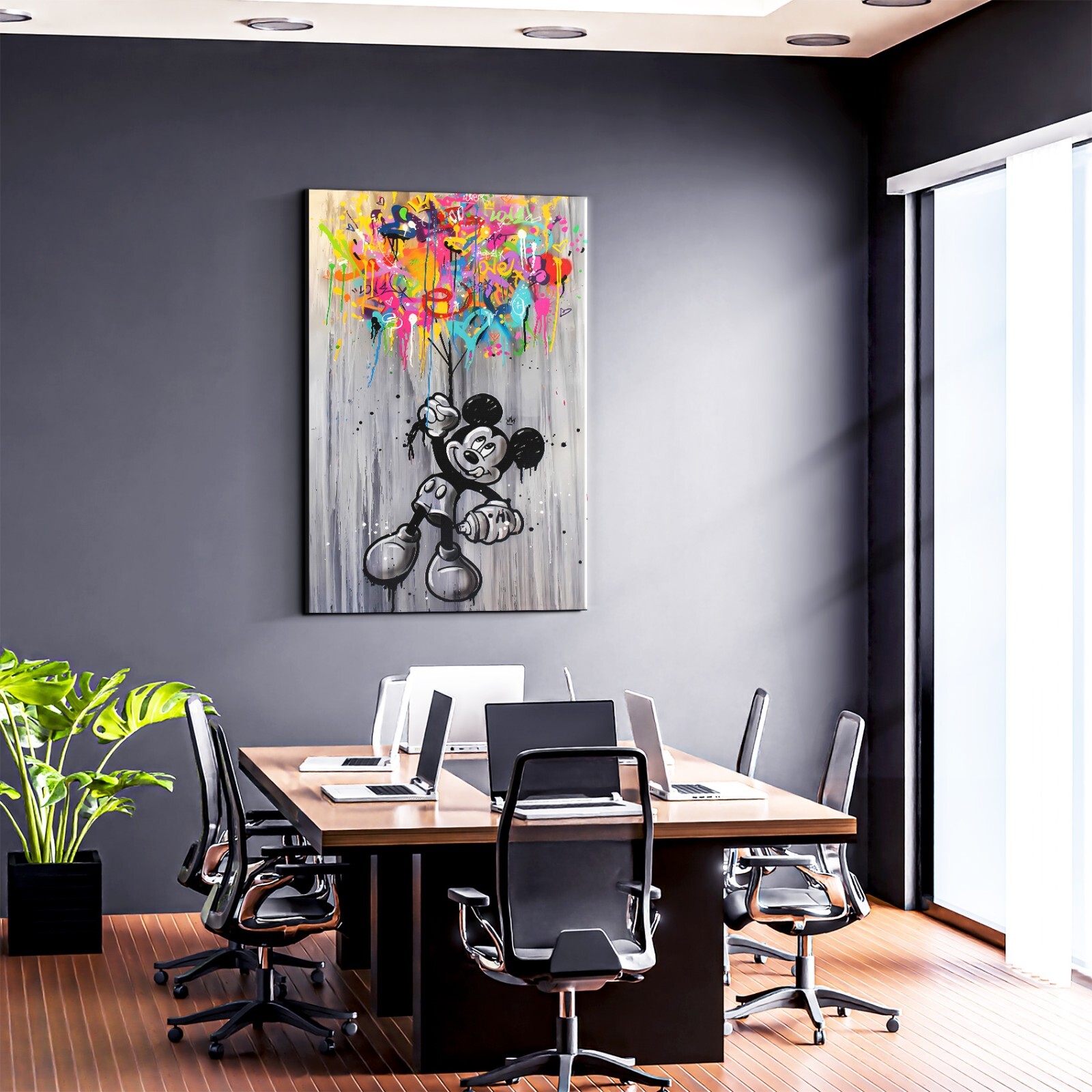 Banksy Abstract Mickey Mouse Einstein Graffiti Hypebeast Decor Pop Art Poster