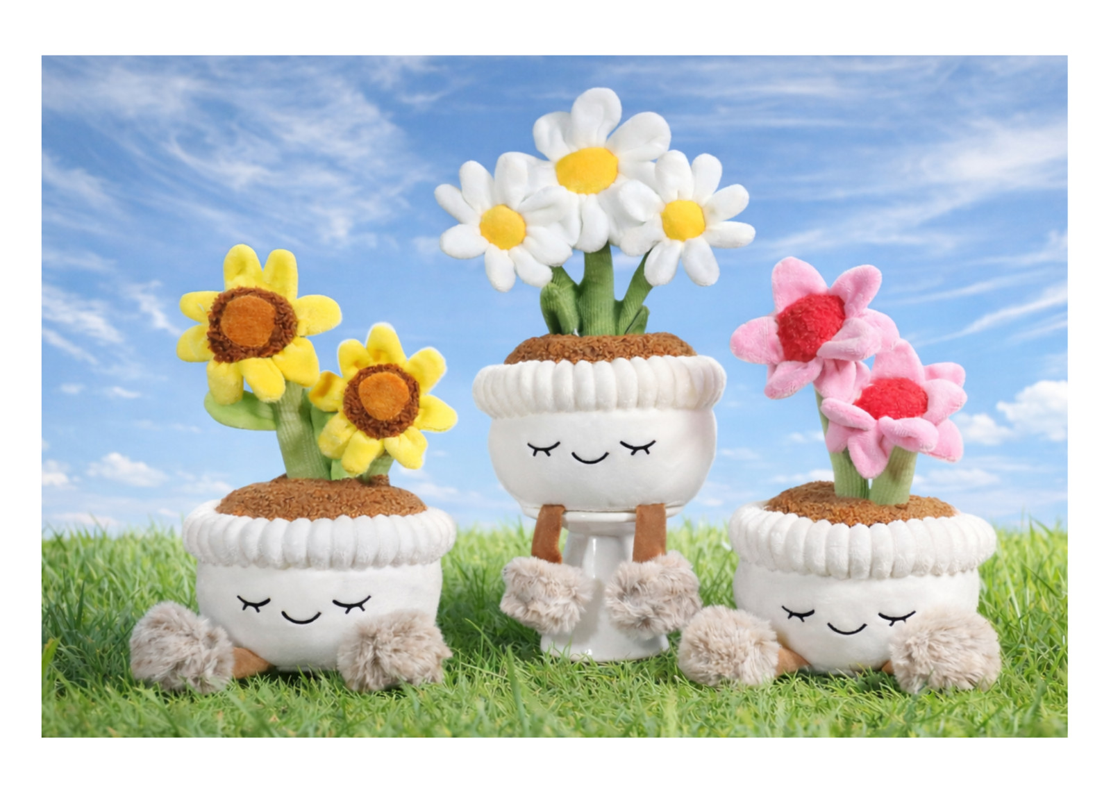 Plush Plant Decor, Soft Houseplant, Cute Stuffed Potted Plant Home Office