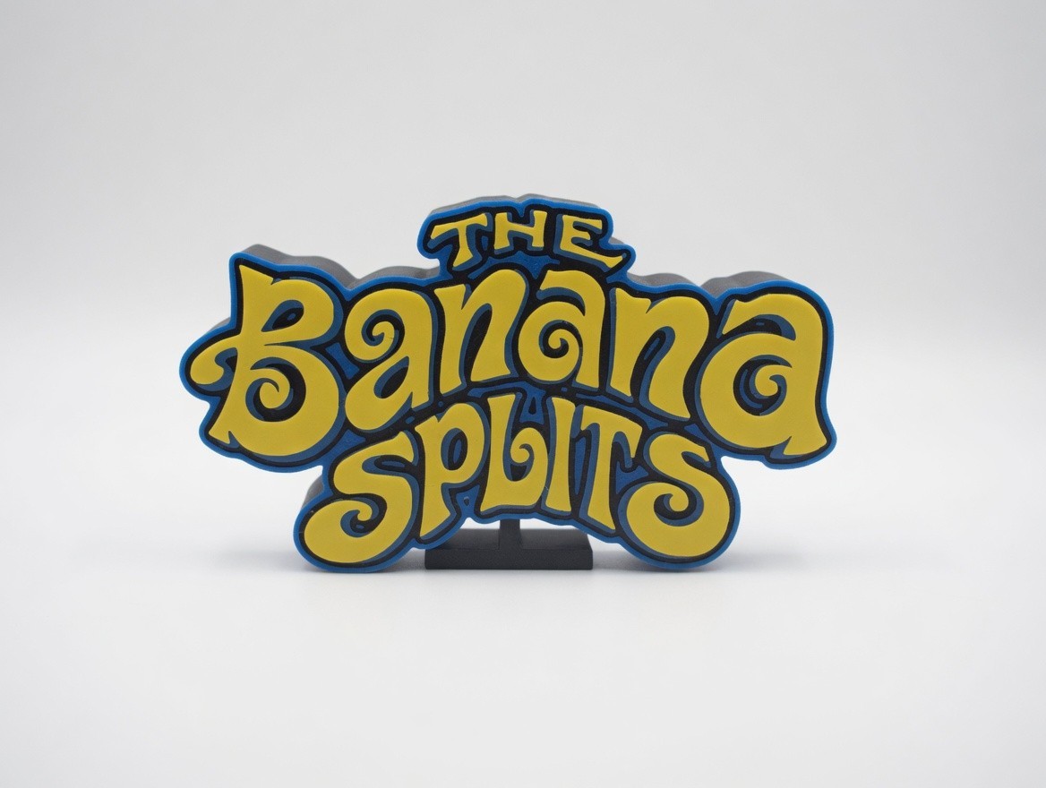 1960&rsquo;s TV Show The Banana Splits Sign Desktop Shelf Art
