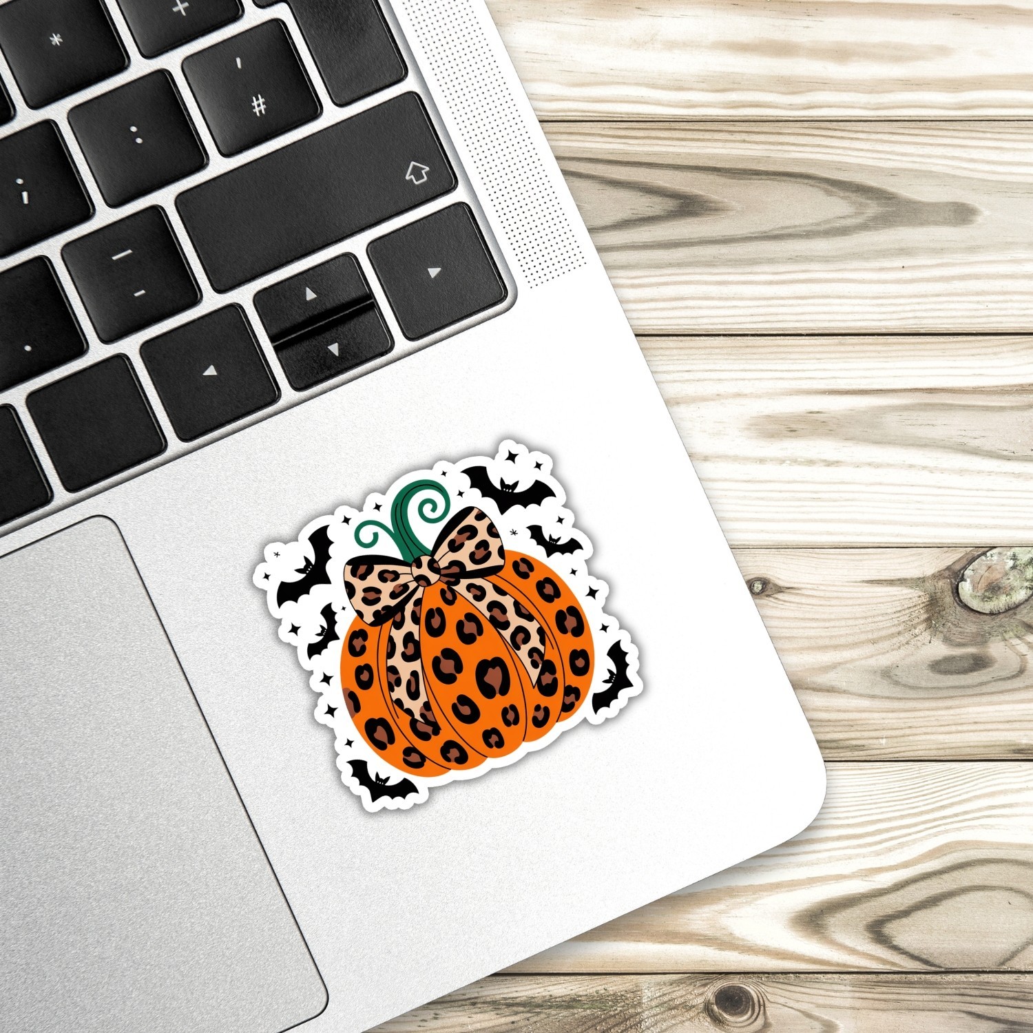 4pcs Leopard Print Pumpkin Stickers – Halloween Fall Vinyl Decals