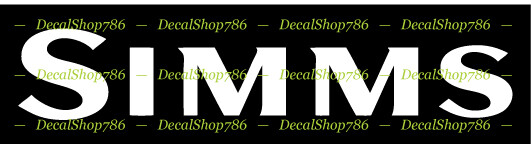 Simms Fishing Tackles – Outdoor Sports – Vinyl Die-Cut Peel N&rsquo; Stick Decals
