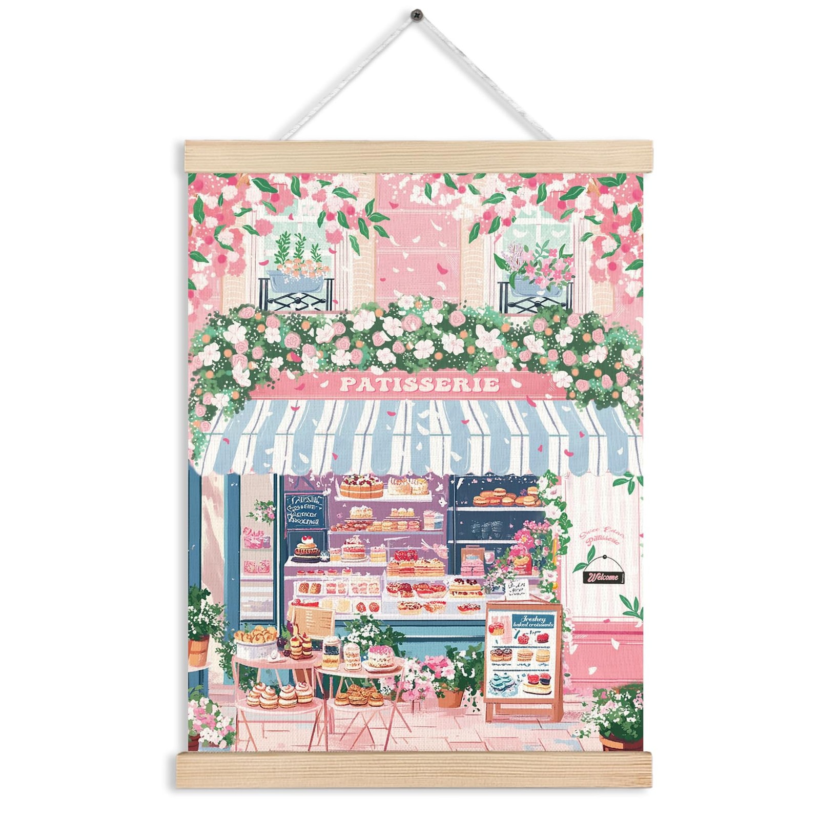 French Patisserie Café Parisian Bakery Wall Art, Bakery Decor, French Country…