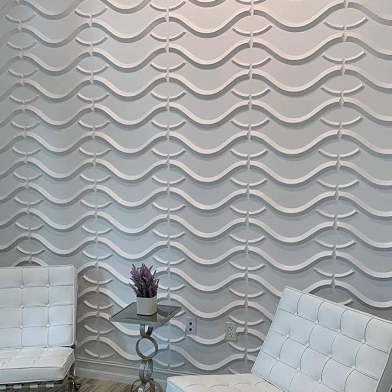 Art3d Decorative 3D PVC Wall Panel for Interior Décor, 12-Pack 19.7 x 19.7 in