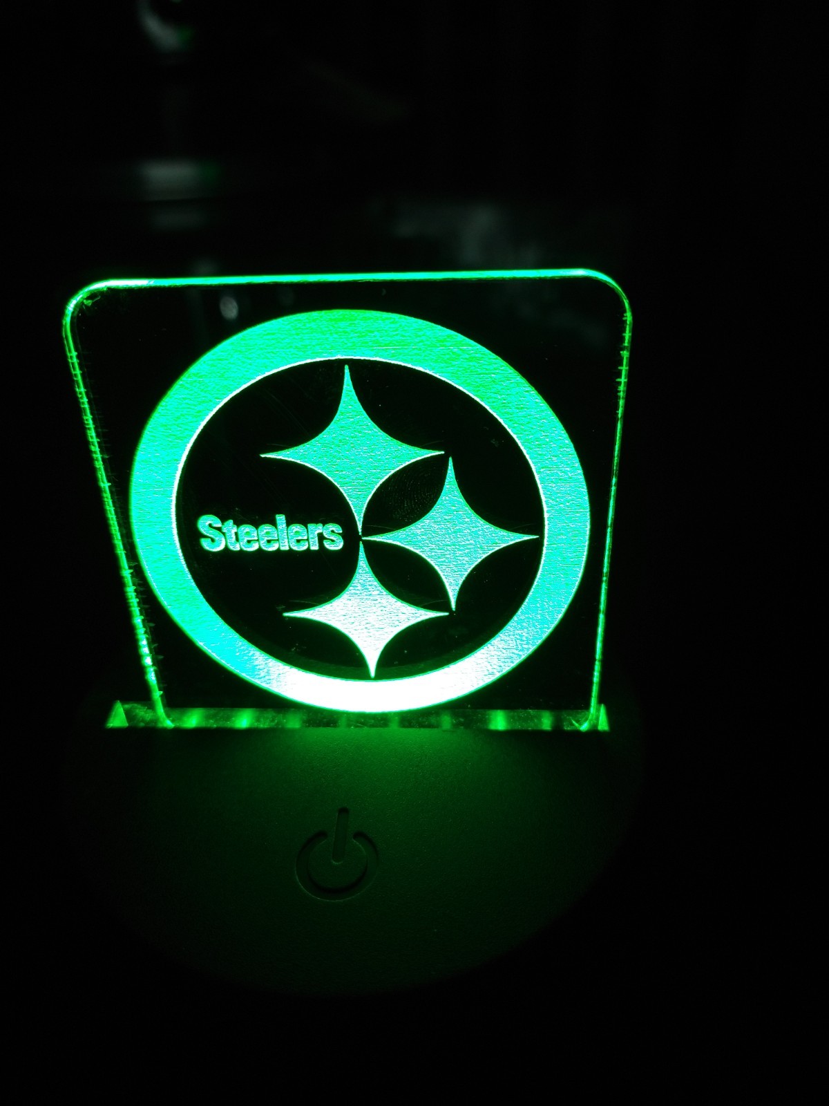 Pittsburgh Steelers Light Up Acrylic Standing Desk Bar top sign