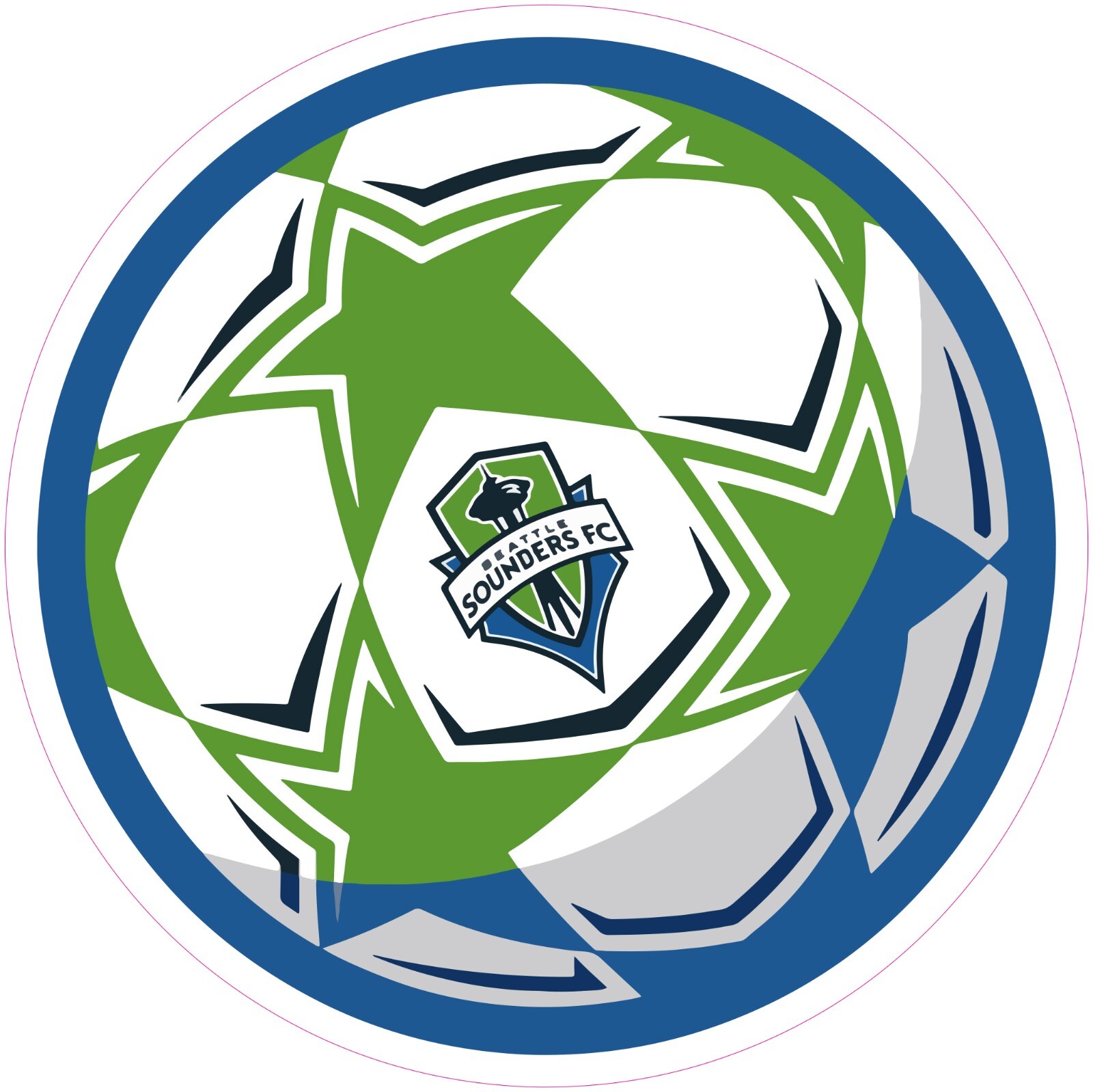 Seattle Sounders FC Soccer Vinyl Decal Sticker Car Truck Bumper Laptop Tumbler