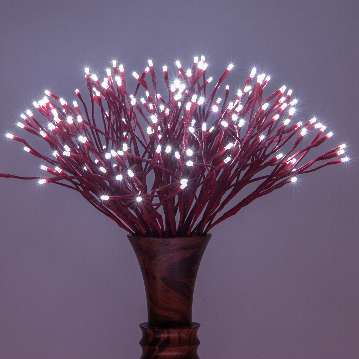 Patriotic Red White Blue July 4th LED Starburst Lighted Twig Branches Home Decor