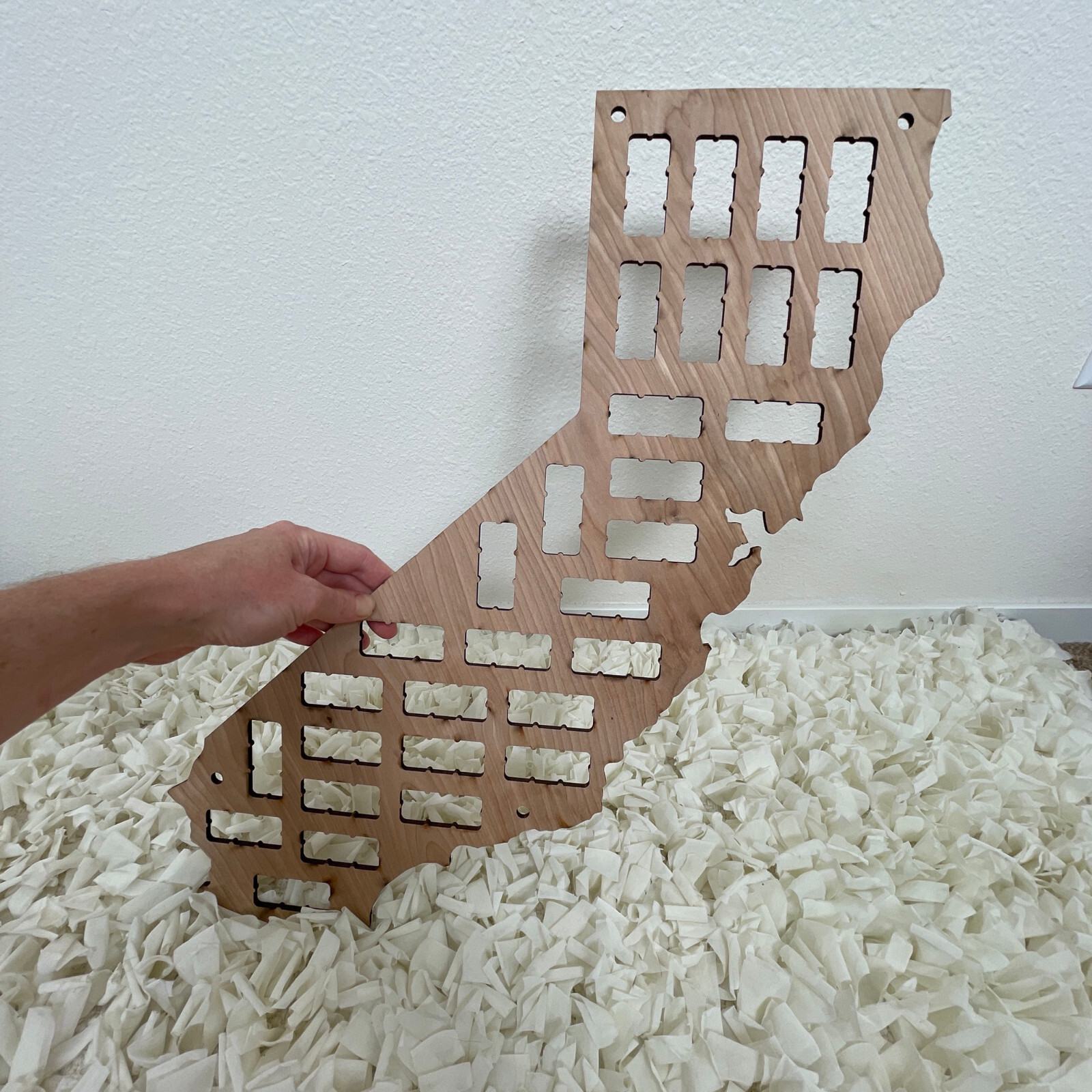 Artist Handmade LASER CUT WOOD CALIFORNIA MAP SIGN Home Decor Picture Souvenir
