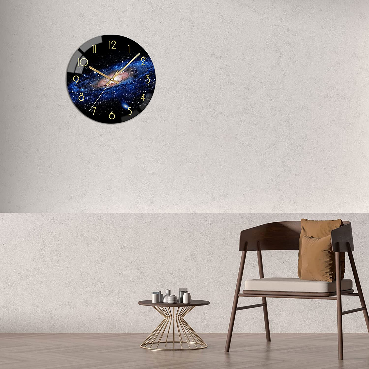 Astronomy Wall Clock 12 Inch – Home Decor Silent Quartz Battery Operated Clock
