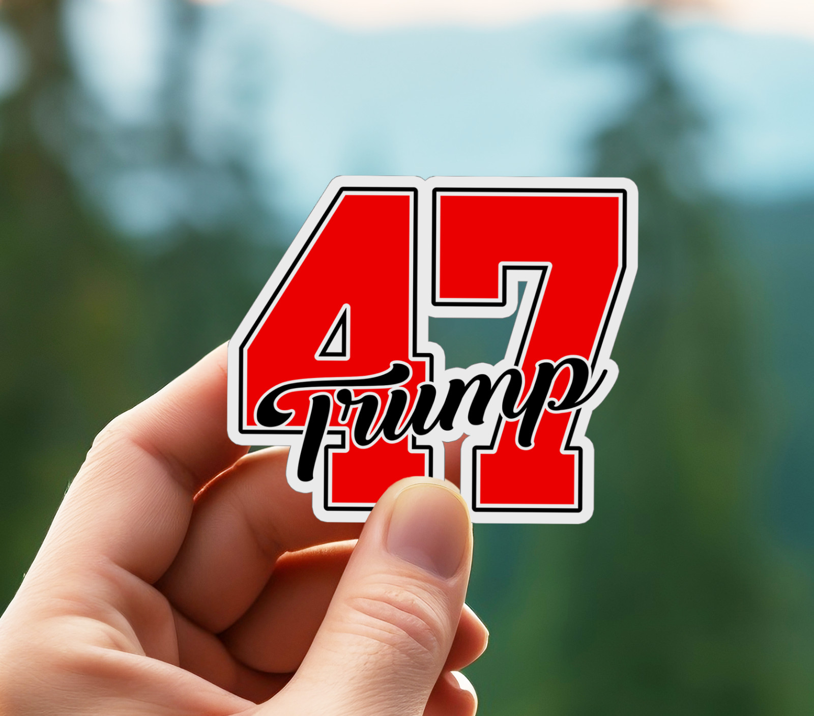 NEW – 47- 47th President Trump Sticker MAGA Trump 2024 Sticker – 3.5 x 3 INCHES