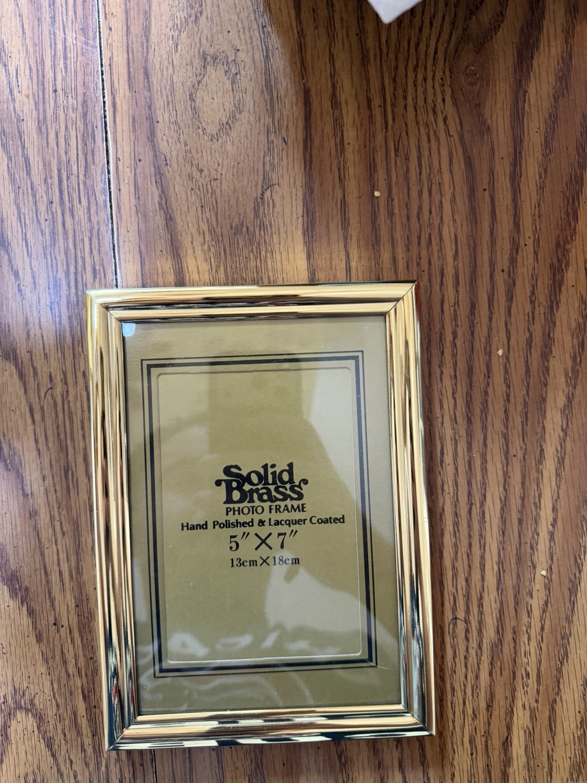 Solid Brass 5×7 Photo Frame Gold Polished Freestanding Wall Mounted Rectangle