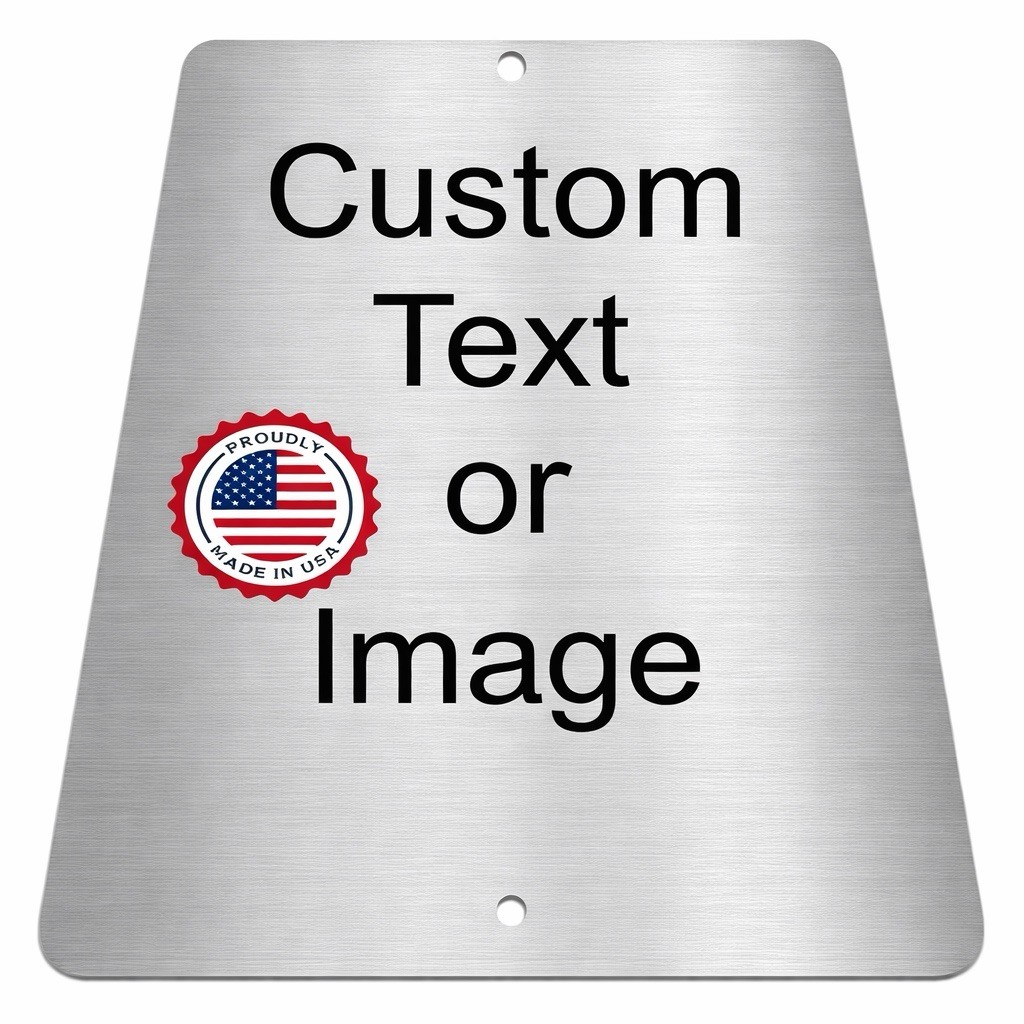 Custom Metal Sign 8×12 Inch – Upload Your Image or Text – Silver Aluminum