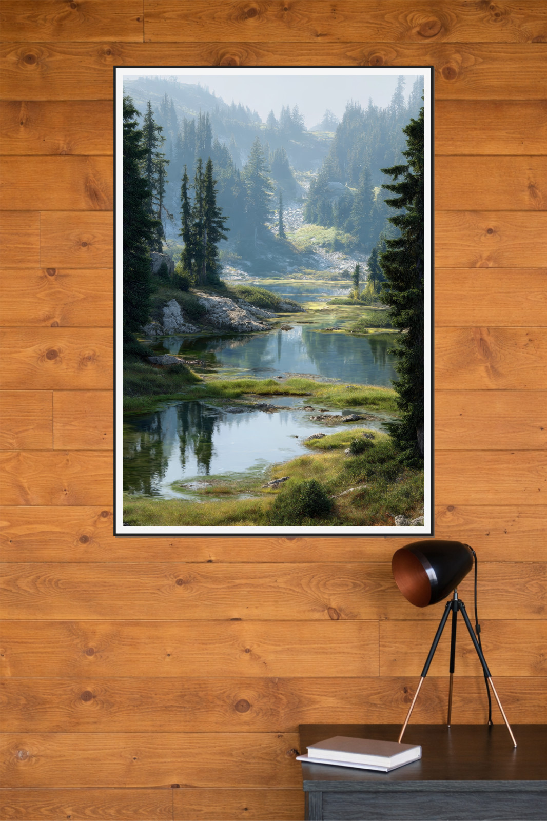 RIVER MOUNTAIN LANDSCAPE WALL ART PRINT/CANVAS POSTER 8 OPTIONS FREE SHIP L66