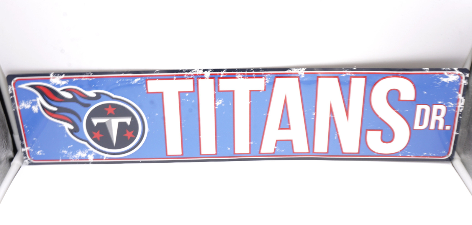Tennessee Titans DR Licensed NFL Distressed Street Aluminum Wall Man Cave Sign