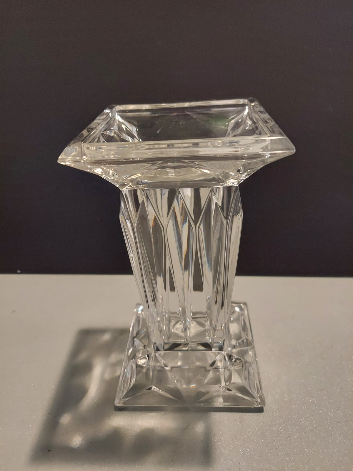 Mikasa Crystal Vase Quad Prism Style 7&Prime;H x 4&Prime; W
