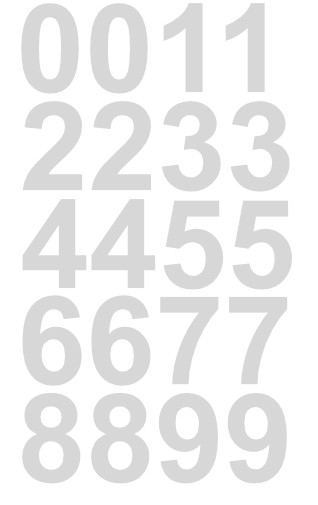1&Prime; Inch Premium Reflective Mailbox Number Vinyl Decal Sticker Sheet (White)