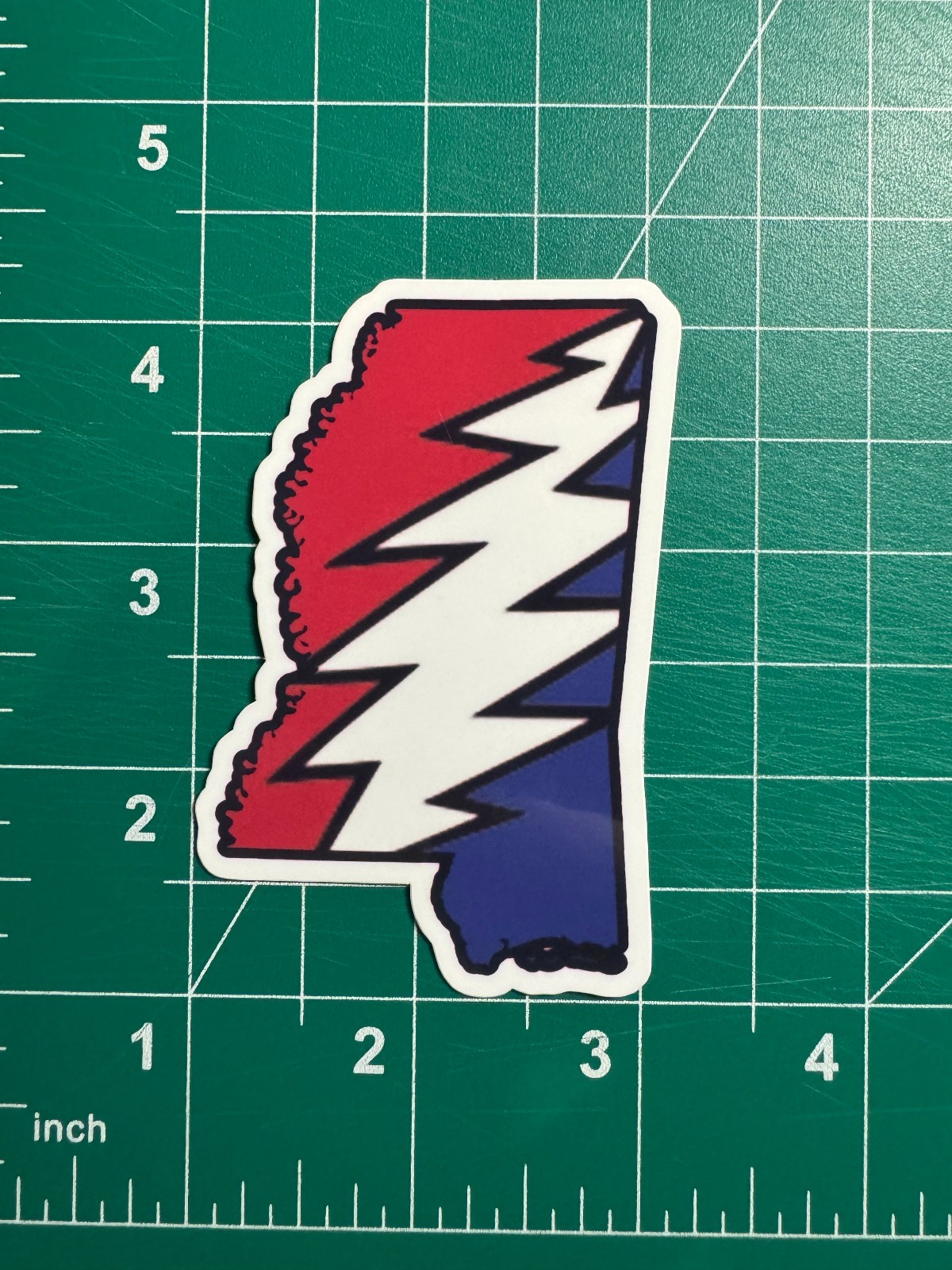 Mississippi Stealie – Grateful Dead – Laminated Vinyl Sticker 2&Prime;x3&Prime;