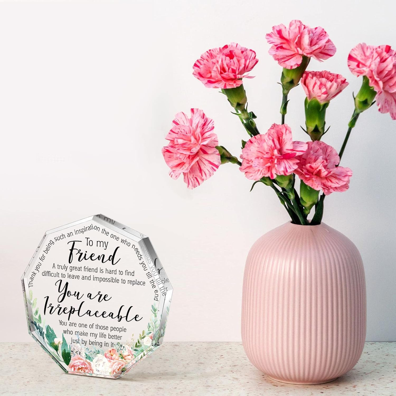 Friends Gifts for Women Friendship Graduation Plaque Best Flower Sister Birthday