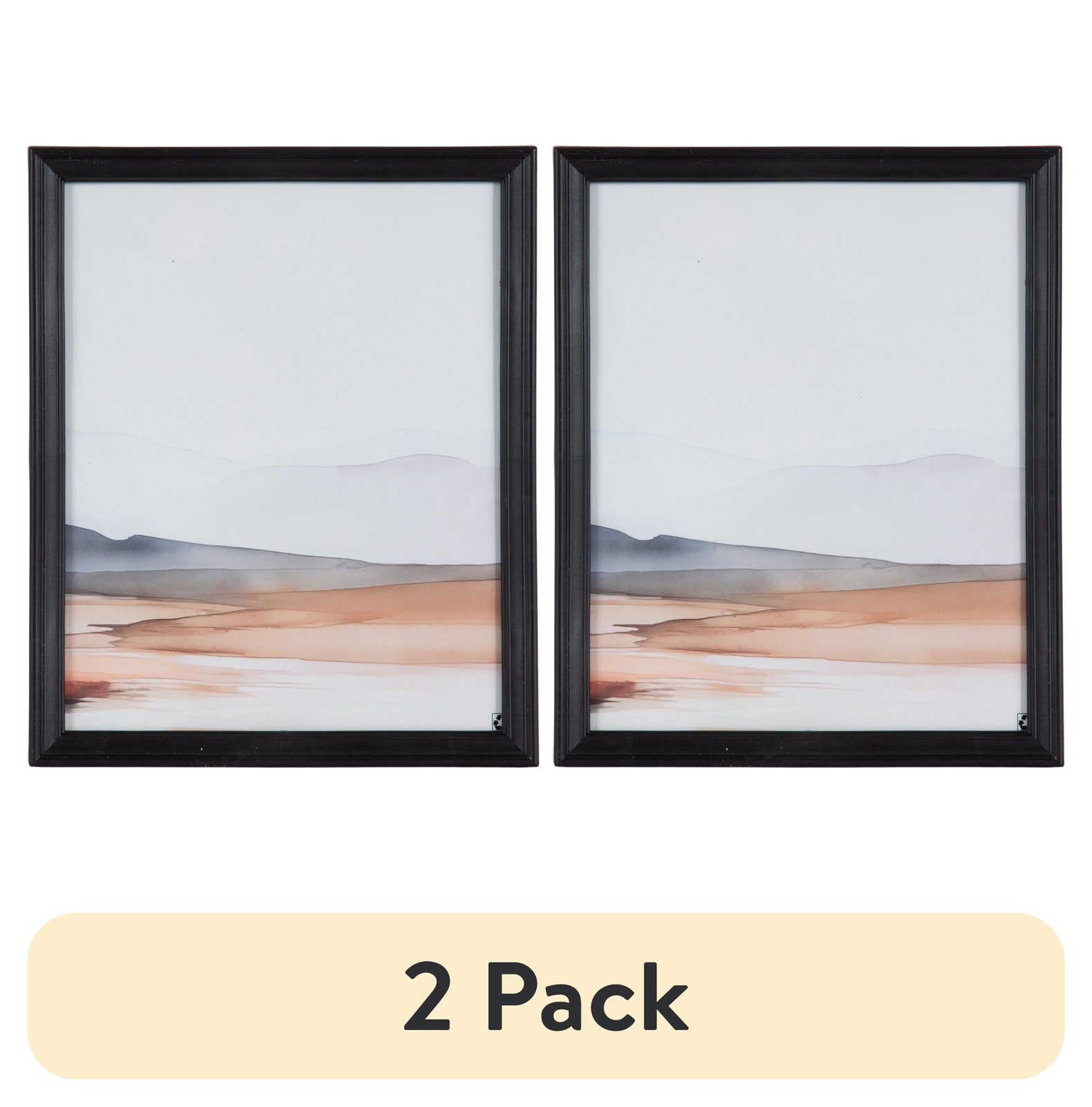 (2 pack) 8×10 Casual Black Decorative Tabletop Picture Frame