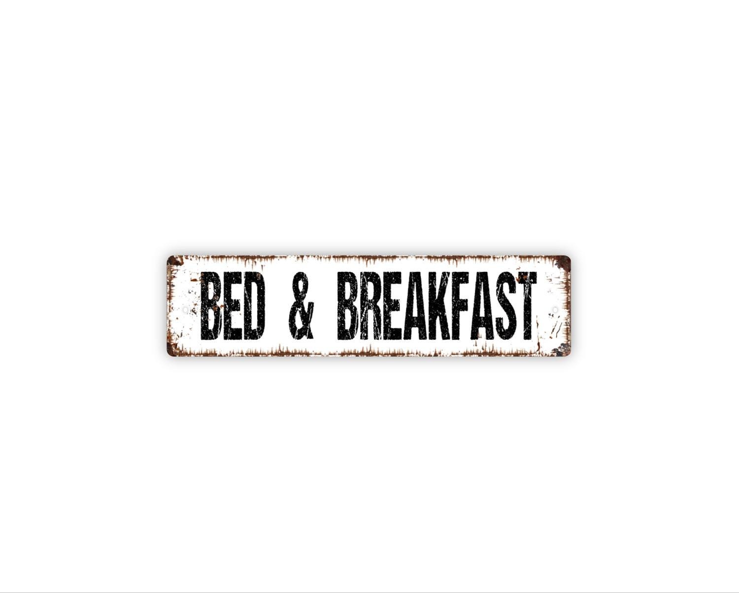Bed and Breakfast Sign | Metal Sign for Inn, Guest House, Rental Style Lodging,