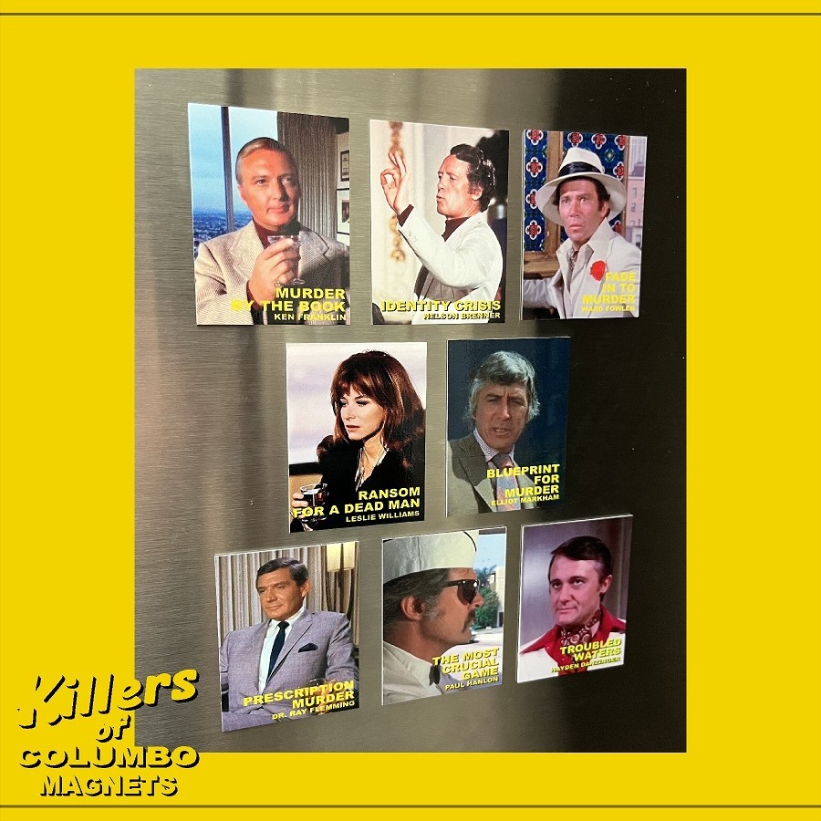 Columbo Villians and Killers Fridge Magnets 2.25&Prime; x 3.0&Prime; Vintage TV Show