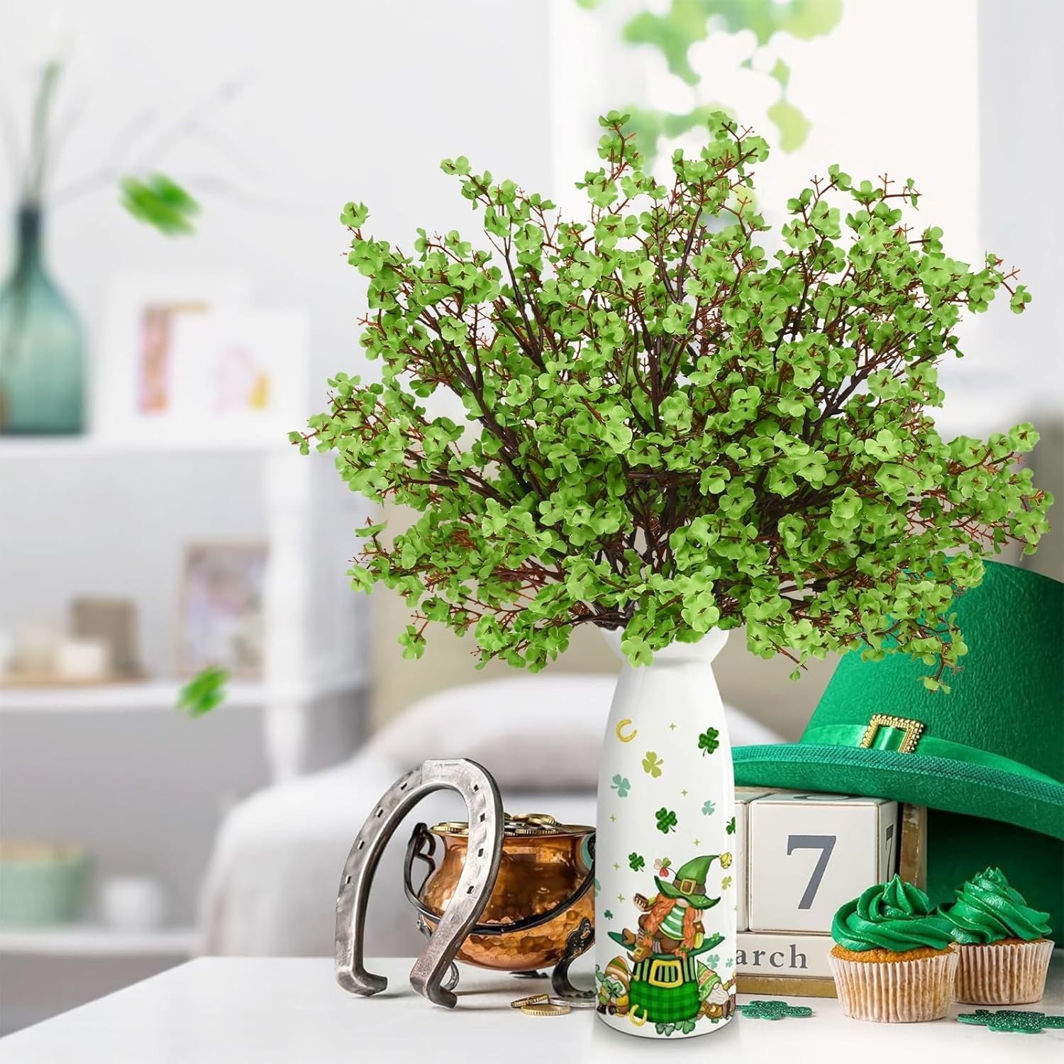 Maintenance-Free Artificial Babys Breath Flowers – 5 Pcs for All Occasions