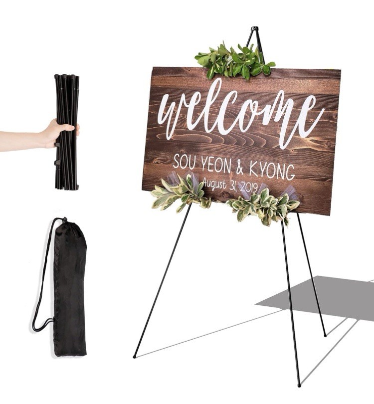 Easel Stand for Display Wedding Sign & Poster 63 Inches Tall Easle for Display