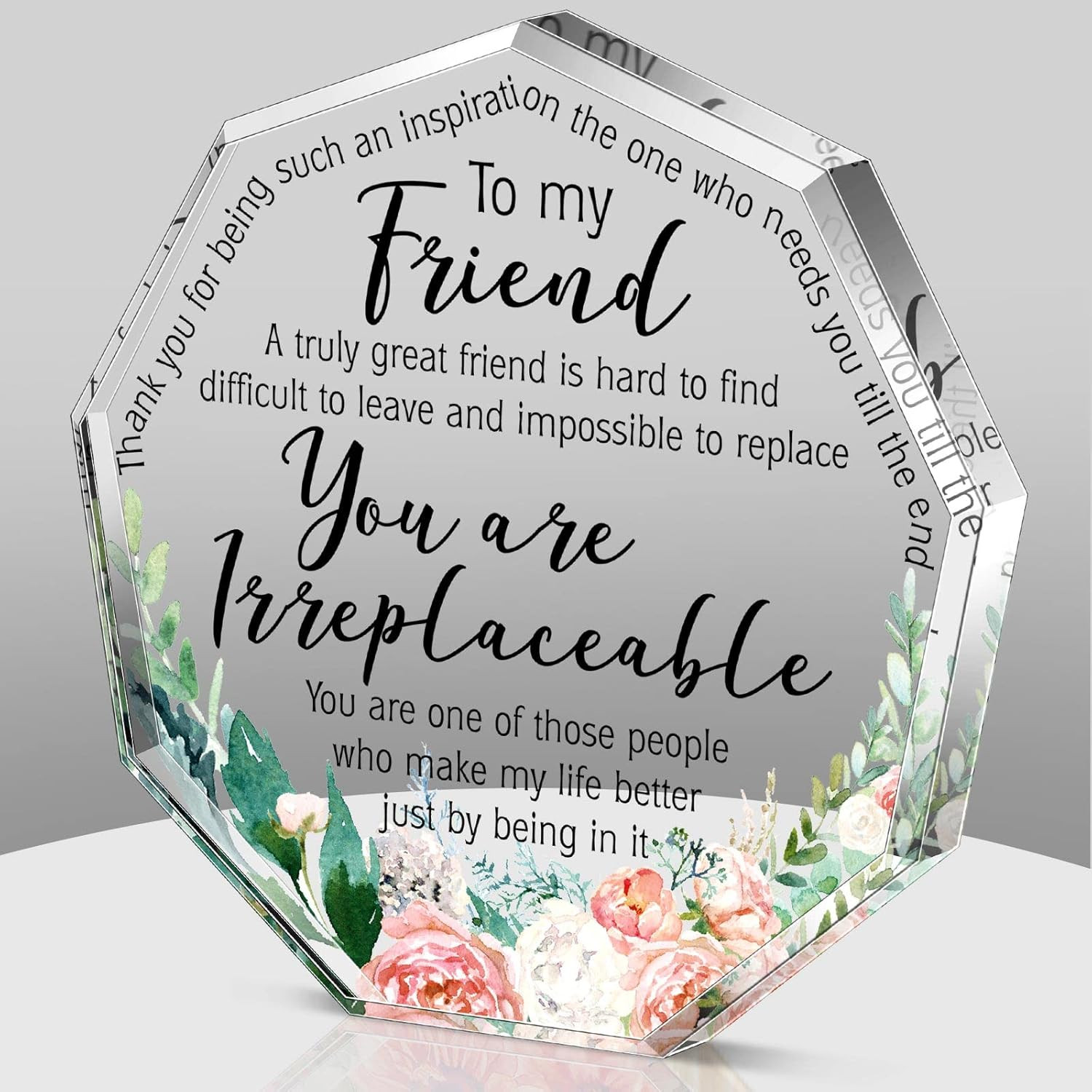 Friends Gifts for Women Friendship Graduation Plaque Best Flower Sister Birthday