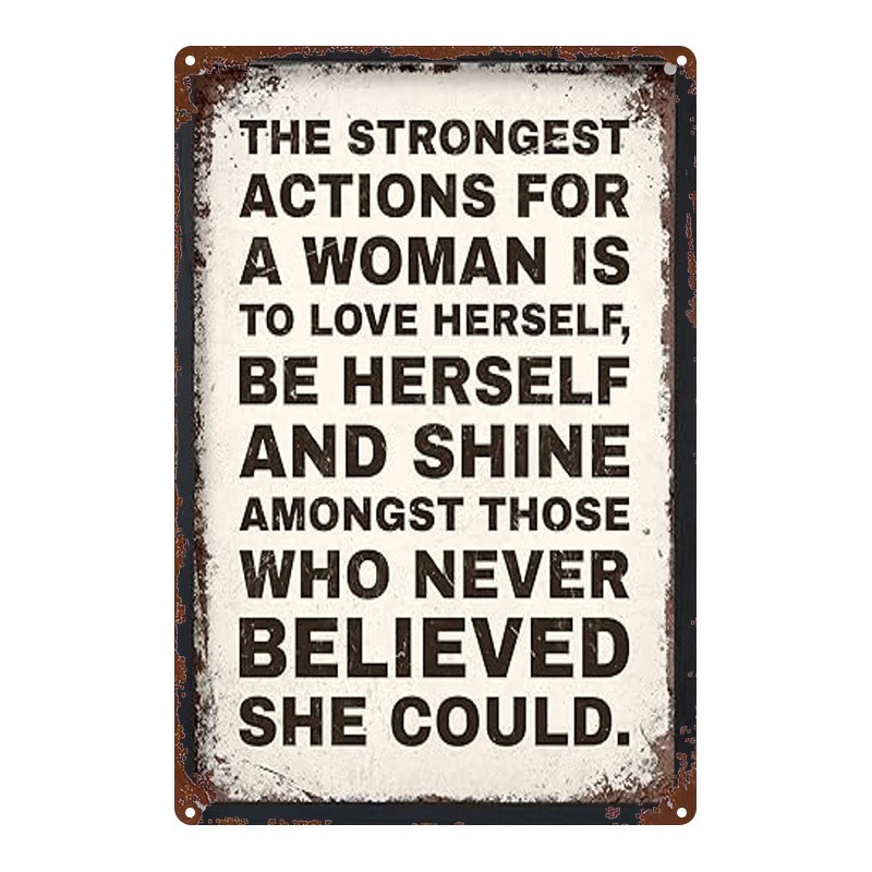 Metal Sign Women&rsquo;s Slogan Tin Art 8×12 Inches