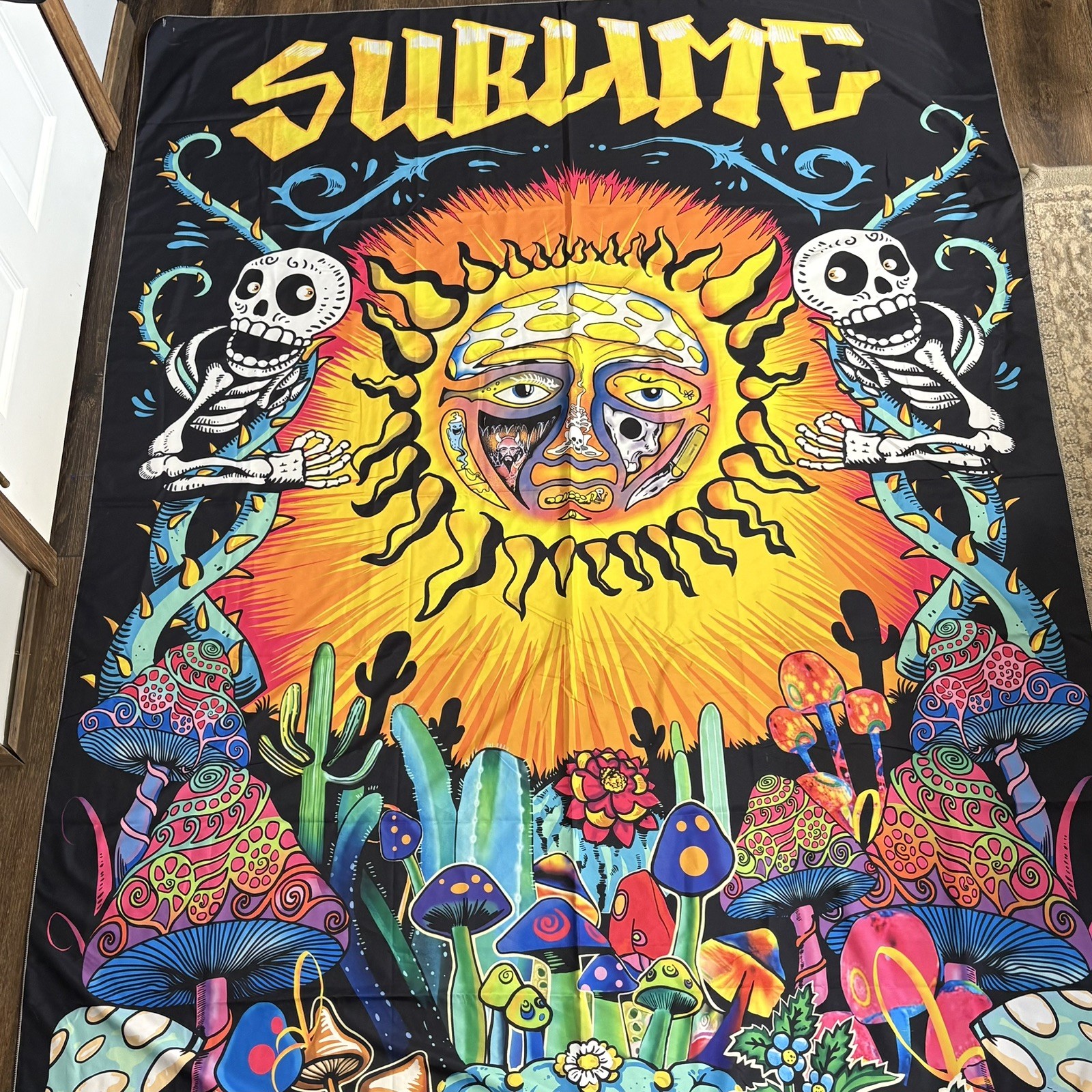 Extra Large Sublime Psychedelic Tarot Trippy Sun Tapestry Wall Hanging 79” X 60”
