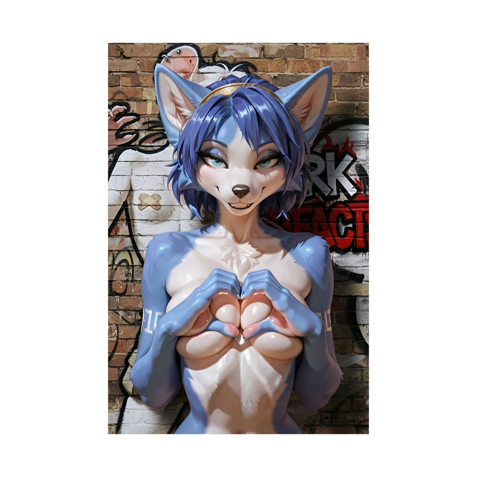 Dark Artifacts Foxy Krystal NSFW Vertical Posters, Hentai, Sexy, Adult