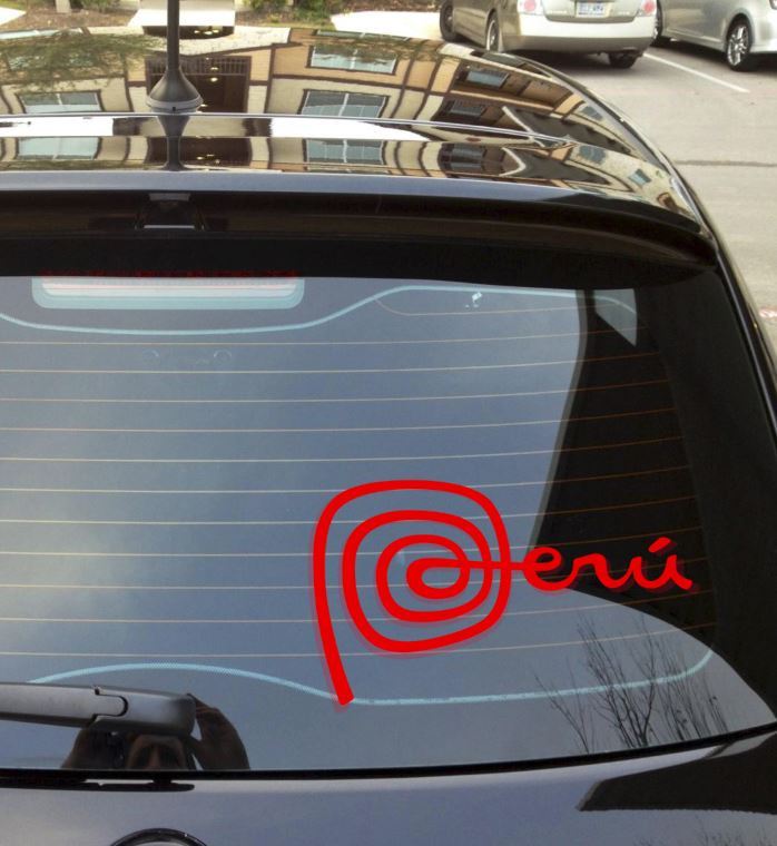 Marca Peru Decal Vinyl Die Cut Sticker Logo Window Car Peruvian 6 Yrs vinyl USA