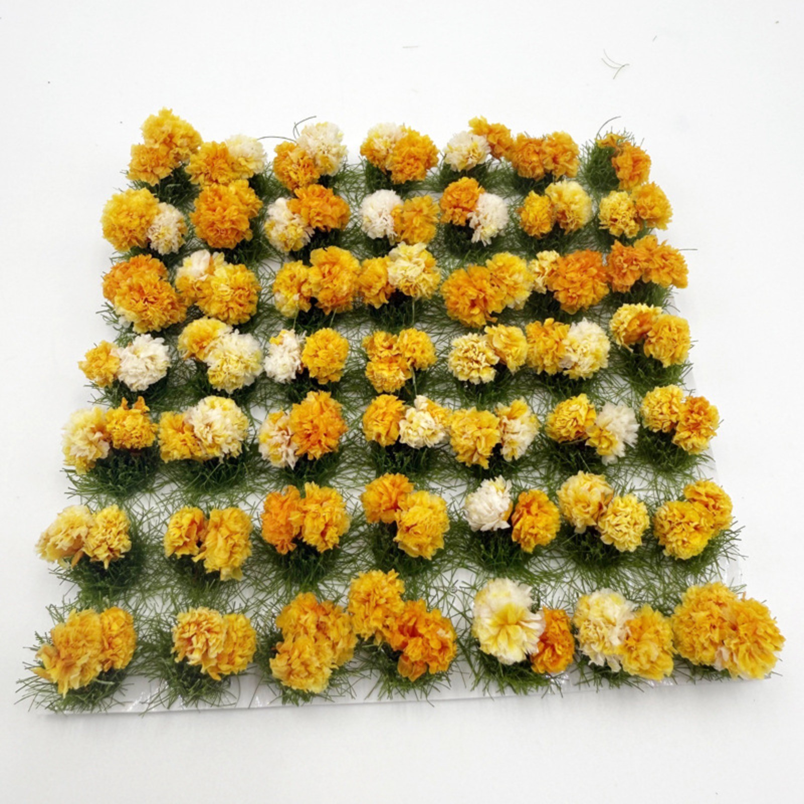 49Pcs Miniature Flower Cluster Self Adhesive Flower Groups Static Grass Tufts
