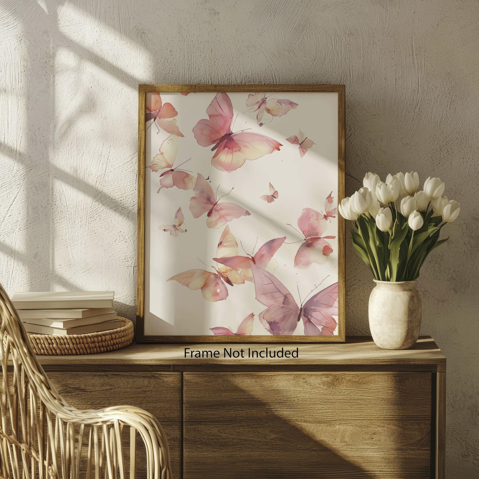 Nature Peach Butterfly Breeze Peach Butterfly 8×10 Animal Print Wall Art Poster