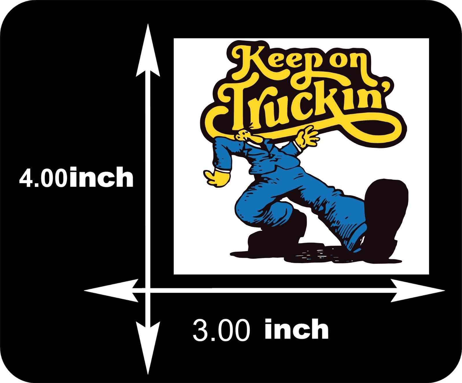 Pair of KEEP ON TRUCKIN&rsquo; Vintage Style DECALs, Vinyl STICKER for truck car