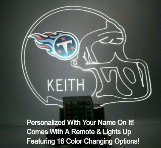 Tennessee Titans Night Light Up Football LED Sports Fan Lamp – Personalized FREE