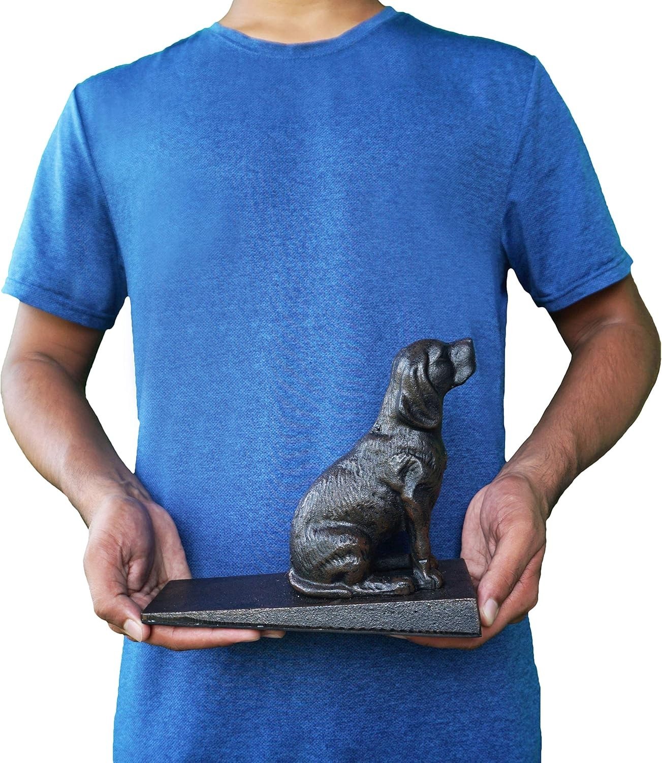 Durable 6 lbs 8 oz Dog Door Stopper in Antique Black – Perfect for Dog Lovers