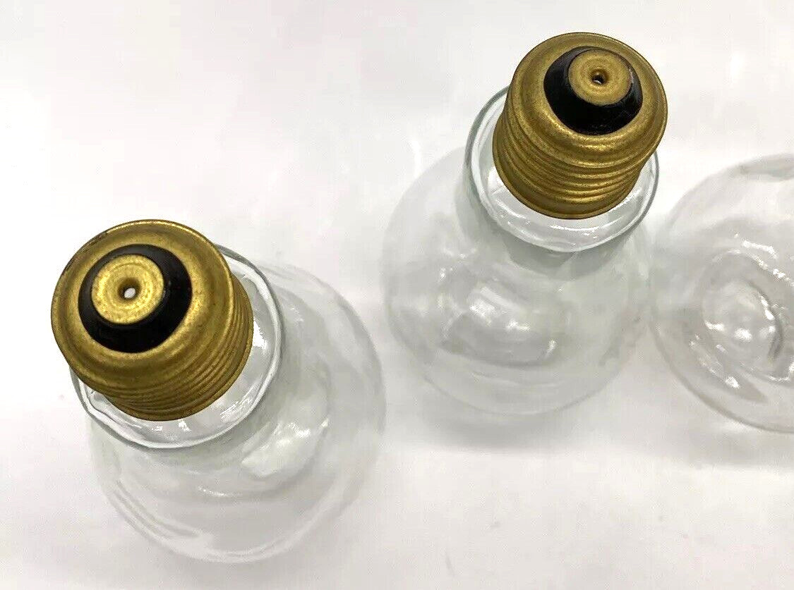Clear Glass Light Bulb Shaped Bottle Set of 4, 5 1/2&Prime; H, Craft Jar