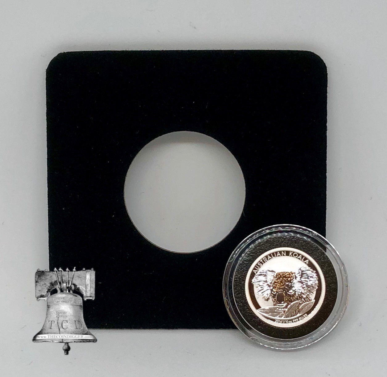 Air-tite Coin Holder Black Velvet Display Card Insert + Model A Capsule Case