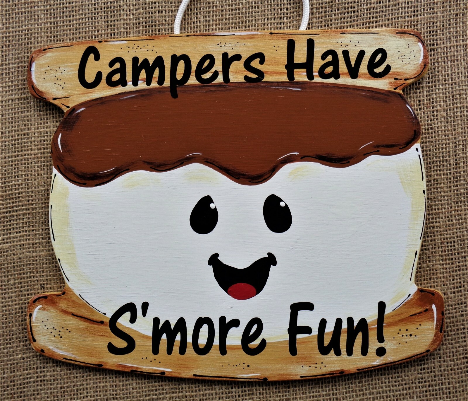 CAMPERS HAVE SMORE FUN Sign Wall Plaque CAMPER CAMPING CAMP CABIN TENT CAMPSITE