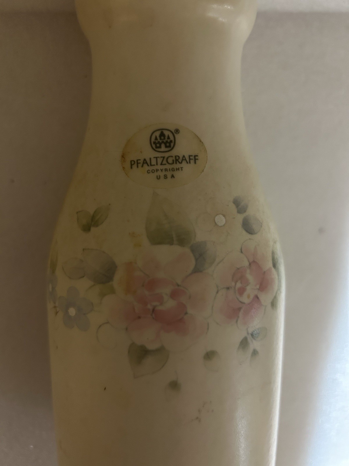 8 Inch T Rose Milk Bottle Vase 1985 Excellent Shape