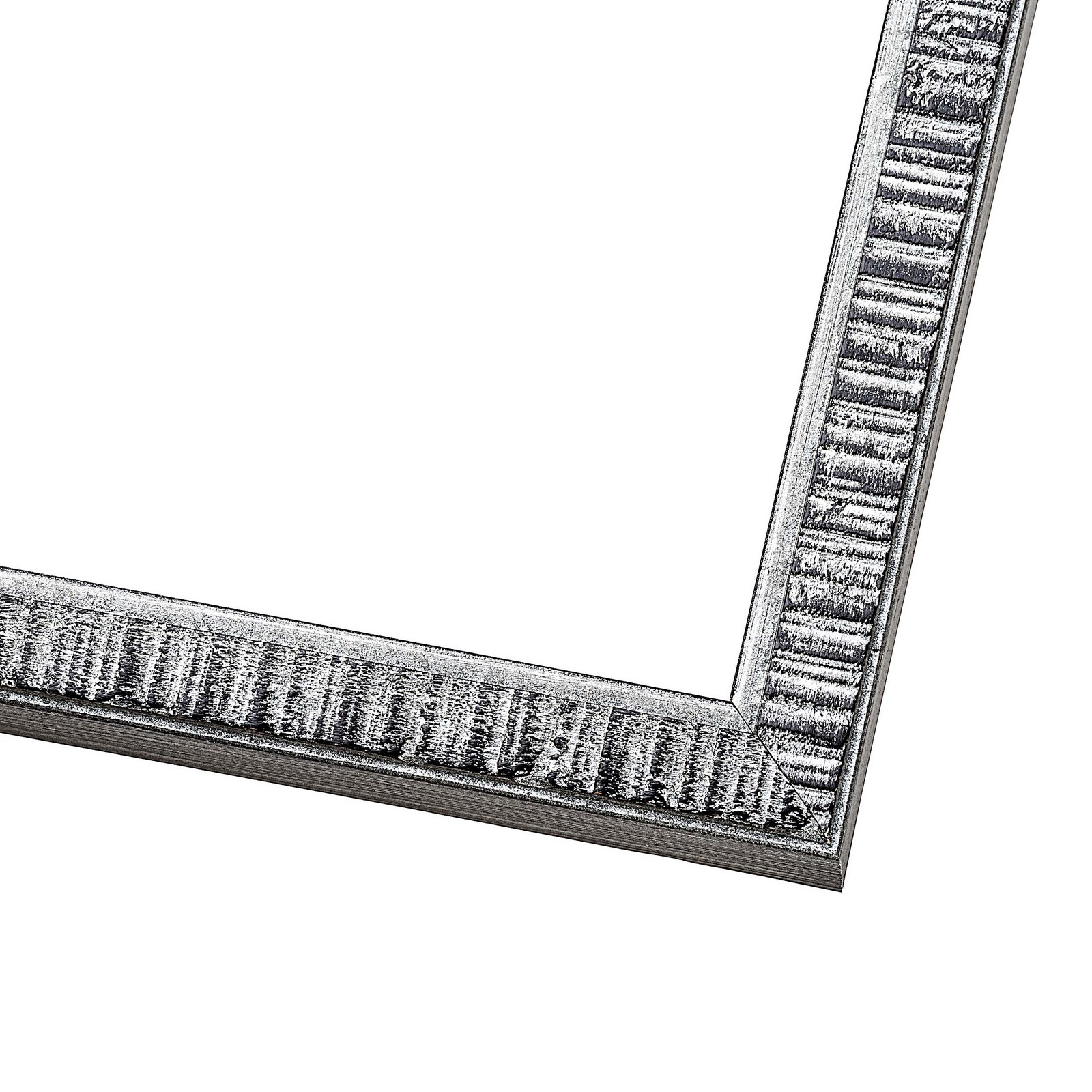 15×39 Frame Silver Grey Distressed Solid Wood Picture Frame | 0.75 Inch Moulding