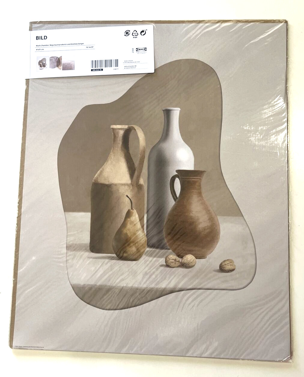 New 3 Pack IKEA BILD Poster Organic Shapes 16 1/4&Prime; x 20&Prime;