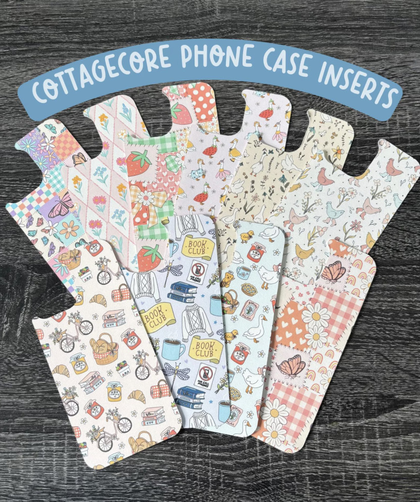 Cottagecore Clear Phone Case Cardstock Insert – iPhone Accessories & Custom Skin